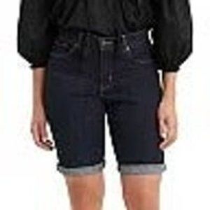 Levi's Bermuda Shorts Dark Wash Jean Stretch Size 29"